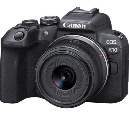 CANON EOS R10 Mirrorless Camera with RF-S 18-45 mm f/4.5-6.3 IS STM Lens, Black