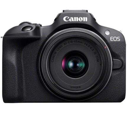 CANON EOS R100 Mirrorless Camera with RF-S 18-45 mm f/4.5-6.3 IS STM Lens, Black