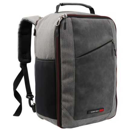 Cabin Max Manhattan Stowaway XL 20L 40x20x25cm Ryanair Sized Backpack - Red/Grey