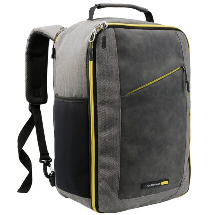 Cabin Max Manhattan Stowaway XL 20L 40x20x25cm Ryanair Sized Backpack - Yellow/Grey
