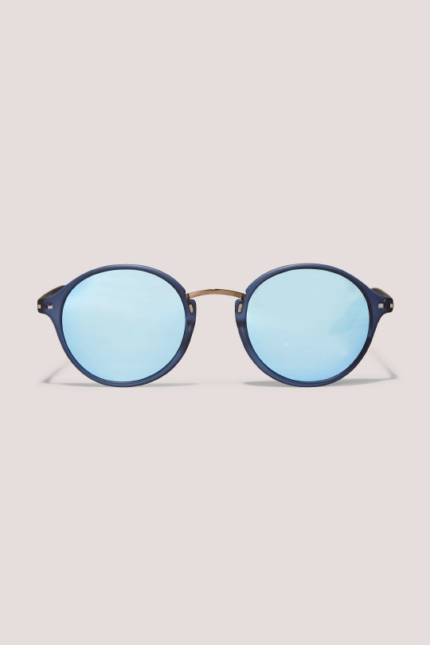 Closet London Rita Transparent Blue Oval Sunglasses