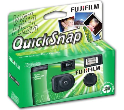 FUJIFILM QuickSnap V400 Single Use Camera, Green,Black
