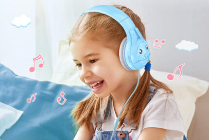 Kids Wired Headphones - Volume Control & Cute Ear Covers!