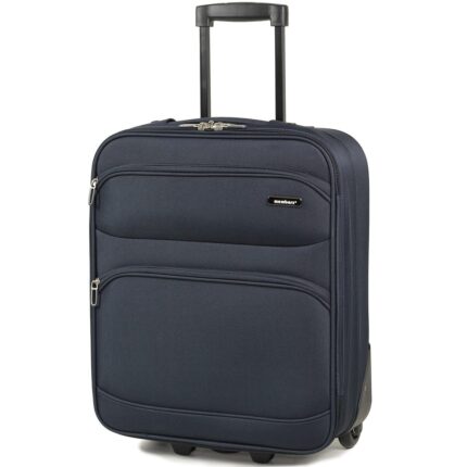 Members Topaz 55cm Carry-on Lightweight Two Wheel Trolley Suitcase - Navy