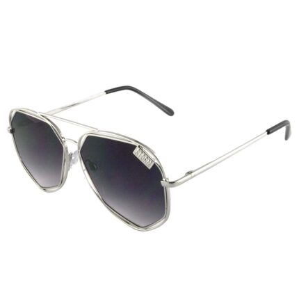 Storm Classic Silver Metal Style With Smoke Mirror Angular Lens Sunglasses