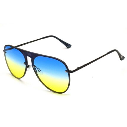 Storm Ocean Lens Aviator Fashionable Men's Sunglasses Blue/Yellow