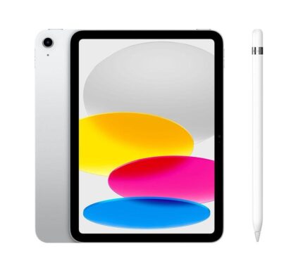 Apple 10.9" iPad (2022, 64 GB, Silver) & Pencil (1st Generation) Bundle, Silver/Grey