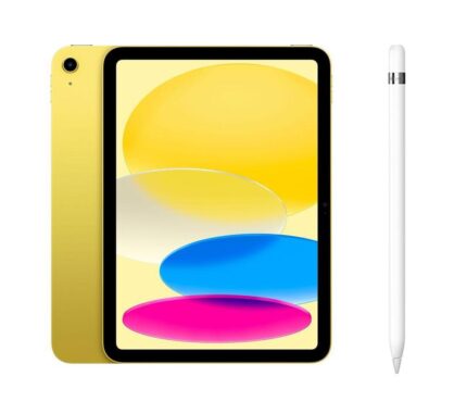 Apple 10.9" iPad (2022, 64 GB, Yellow) & Pencil (1st Generation) Bundle, Yellow