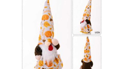 Thanksgiving Turkey Gnome Ornament Combo - Fabric Tabletop Decor, 34cm, Autumn Festive Style | Wowcher
